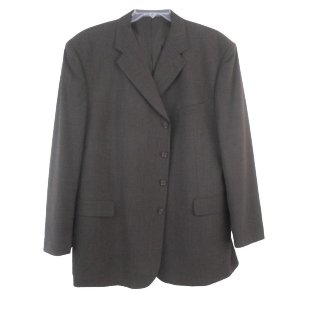 Vanetti 2 Piece 4 Button Brown Suit Mens Pleated Pants